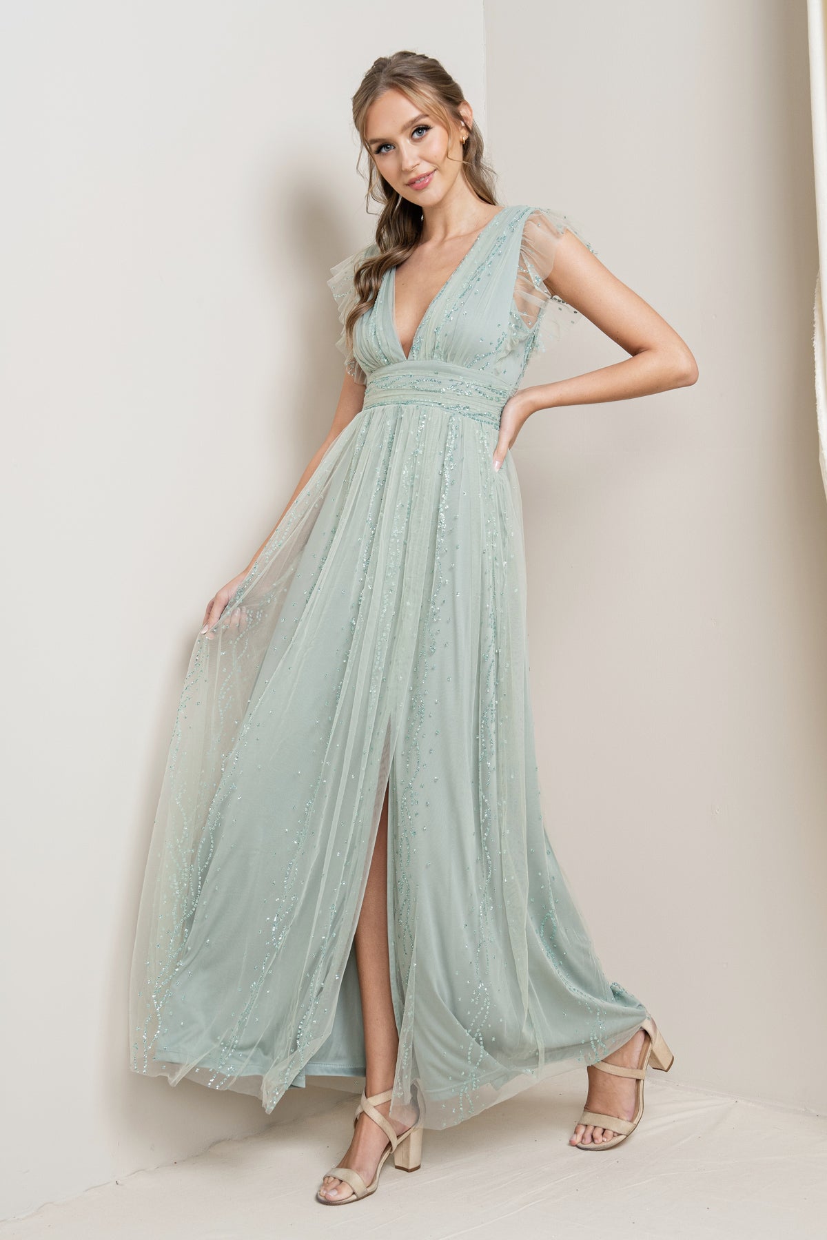 Sparking Tulle Glitter Maxi